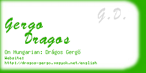 gergo dragos business card