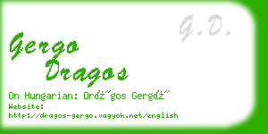 gergo dragos business card